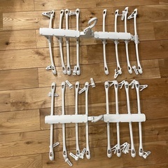 8連ハンガー　ワンタッチ　折りたたみ　収納　ホワイト　洗濯物干し　ピンチの画像