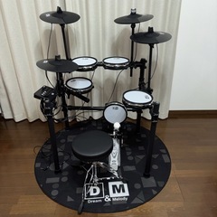 【新品未使用】D&M 電子ドラムセット 自宅練習 大人 子供 クリスマスプレゼント 高品質音源搭載 マット付きの画像