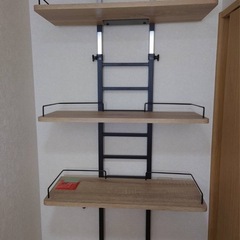 ランドリーラック 突っ張り 3段 幅60 × 奥行37.4 × 高さ206.5〜260cmの画像