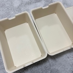 (お話中)Ｎｏ．1322  プレーンボックス アイボリー 収納ケースの画像
