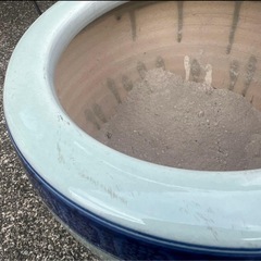 たちばな焼き 昭和レトロ 睡蓮鉢 金魚鉢 メダカ鉢 古民家 火鉢の画像