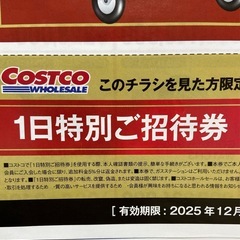 【コストコ COSTCO】1日特別ご招待券　3枚セットの画像