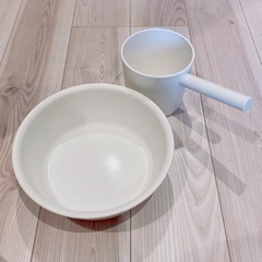 無印良品 風呂椅子・桶 3点セットの画像