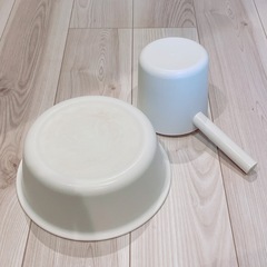 無印良品 風呂椅子・桶 3点セットの画像