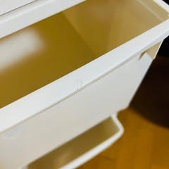 5段収納ボックス　ホワイトの画像