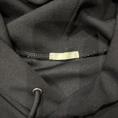 M　無地 黒 パーカーの画像