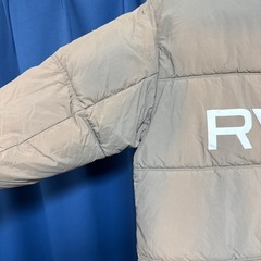 RVCA　中綿ダウンパーカージャケット　ブラウンカーキ　Ｓ色あせありの画像