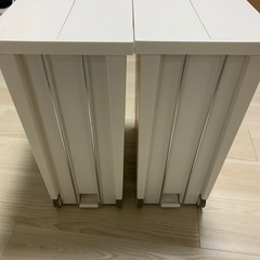 KEYUCA両開きダストボックス L（27L）ホワイト ゴミ箱の画像