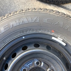【取引完了】ハイエースバン 2024年　スタッドレスタイヤ　4本セットGOOD YEAR ICE NAVI CARGO アイスナビ　ホイールセットの画像