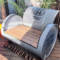 ドラム缶リメイクテーブル&チェアーのセット販売です（グレー色）の画像