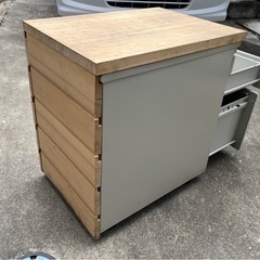 スチールラック　木製の画像