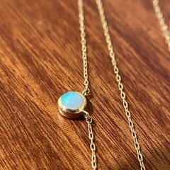 エテ ete K10 ホワイトオパール ネックレス ペンダント イエローゴールド の画像