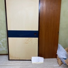 室内扉2枚　茶色木目　　の画像