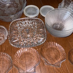 GYP1130 ガラス食器まとめ売り　小皿　鉢　角皿　デザート皿の画像