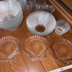 GYP1130 ガラス食器まとめ売り　小皿　鉢　角皿　デザート皿の画像