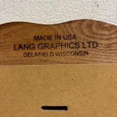 転居のため2026年1月中旬まで　木製壁掛けカレンダーフレーム　（LANG社カレンダー）の画像