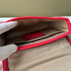 レトロピンク　本革　ミニバッグの画像