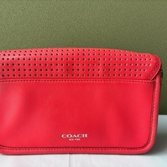 レトロピンク　本革　ミニバッグの画像