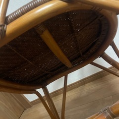 Kazama ラタン アームチェア ブラウン (あうん) 津久井浜の椅子