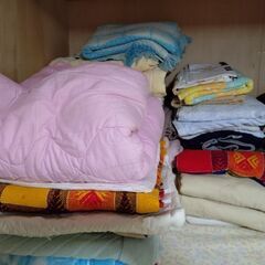 敷き布団やタオルケットなど沢山　０円の画像