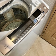 日立製　洗濯機（乾燥付き）の画像