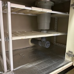 ニトリ 洗面下収納ラック シンク下フリーラック 伸縮ラック 30×40×42〜80cm 2組セットの画像