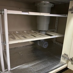 ニトリ 洗面下収納ラック シンク下フリーラック 伸縮ラック 30×40×42〜80cm 2組セットの画像