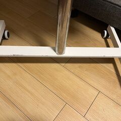 高さ調整可 スタンディングデスク（幅66cm×奥行40cm、白）の画像