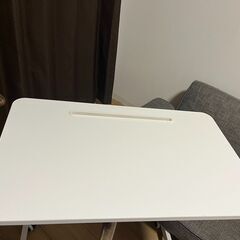 高さ調整可 スタンディングデスク（幅66cm×奥行40cm、白）の画像