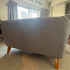 ソファ2人グレー(美品
)の画像