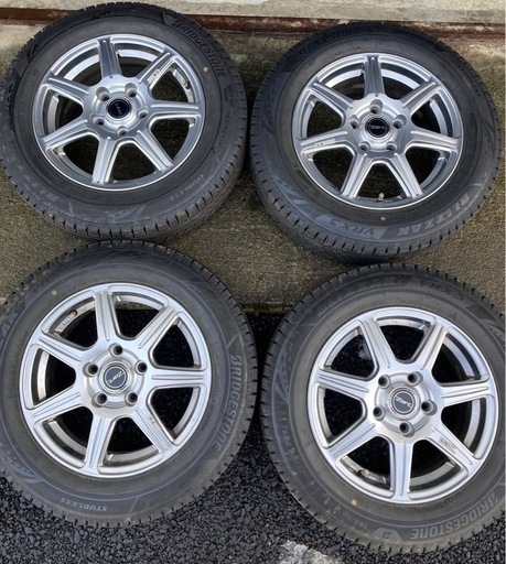 BRIDGESTONE 185/65R15 23年製　冬タイヤ　タイヤホイールセット