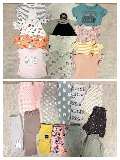 こども服女の子⁑夏服⁑まとめ売り44点⁑80⁑保育園着