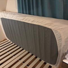 すのこベッドフレームとマットレスのセットの画像