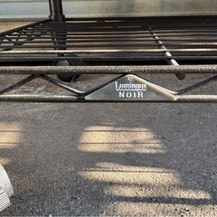 【美品】Lumminous NOIR ルミナスノワール テレビ台 収納棚 スチールラック キャスターの画像