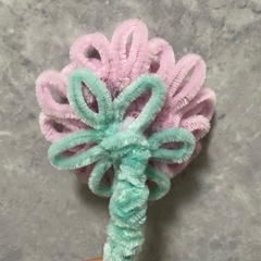 (ハンドメイド/手作り)モールフラワー　花　一輪の画像