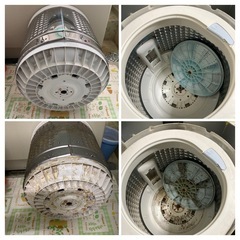 アクア　7kg 2017年製　全自動洗濯機 洗濯槽分解洗浄済 3ヶ月保証付の画像