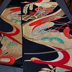 本場西陣 袋帯 鶴とリボン柄 フォーマル 売れましたの画像