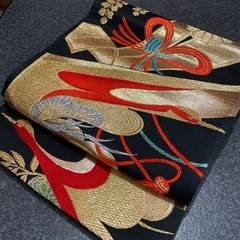 本場西陣 袋帯 鶴とリボン柄 フォーマル 売れましたの画像