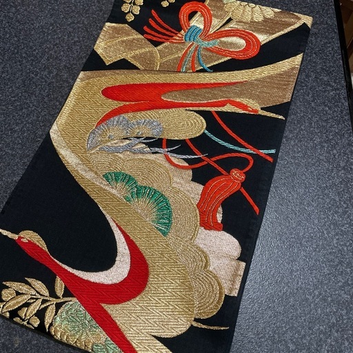 本場西陣 袋帯 鶴とリボン柄 フォーマル 売れました