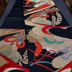 本場西陣 袋帯 鶴とリボン柄 フォーマル 売れましたの画像