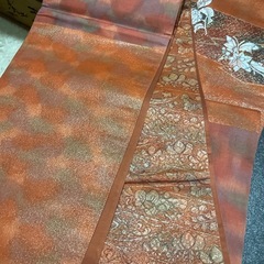 正絹 袋帯 辻が花 銀彩加工の画像