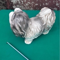 犬 陶器製オブジェ アンティーク調 置物の画像