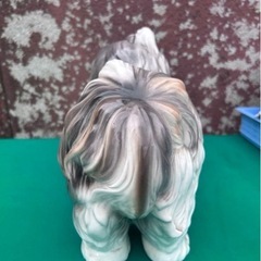 犬 陶器製オブジェ アンティーク調 置物の画像