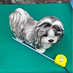 犬 陶器製オブジェ アンティーク調 置物の画像