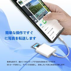 【新品】変換USB SDカードリーダー 2in1 高速双方向データ転送 写真読み取りの画像