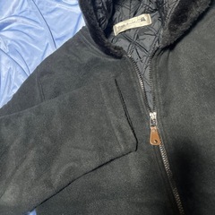 ①上着　黒色　L あったかい　ブラック　古着　あたたかいの画像