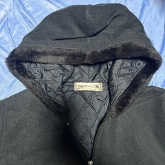 ①上着　黒色　L あったかい　ブラック　古着　あたたかいの画像