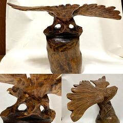 玄関　飾り物　鷹　縁起物？の画像