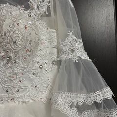 Aライン ウェディングドレス👰Lサイズの画像