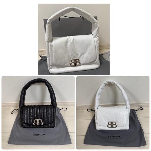 【新品】3点セット‼️バレンシアガ ショルダーバッグ MONACO 革 BBロゴ